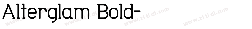 Alterglam Bold字体转换